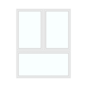 Double window with bottom section