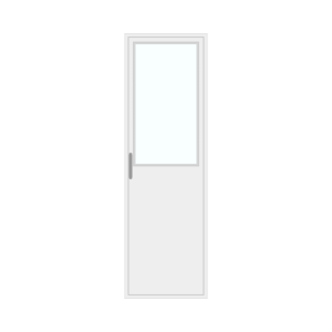 Door horizontal half-glass