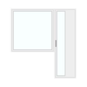 Door with large left window