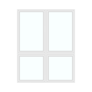 Double window with bottom sections