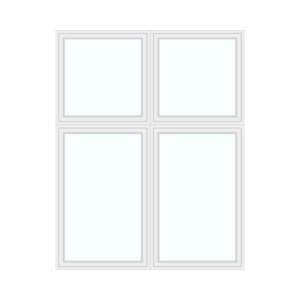 Double window with top sections