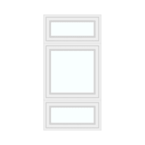 Single window with top/bottom sections