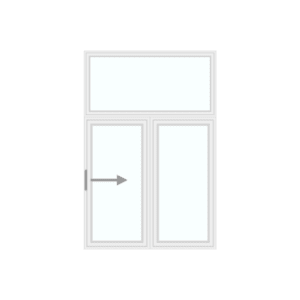 Double sliding right with top section