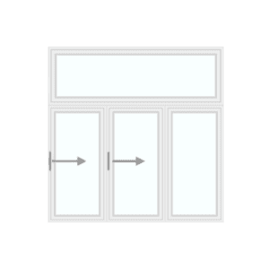 Triple sliding with top section