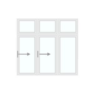 Triple sliding with top sections