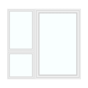 Double window with large right window